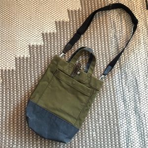 Waxed canvas tote bag